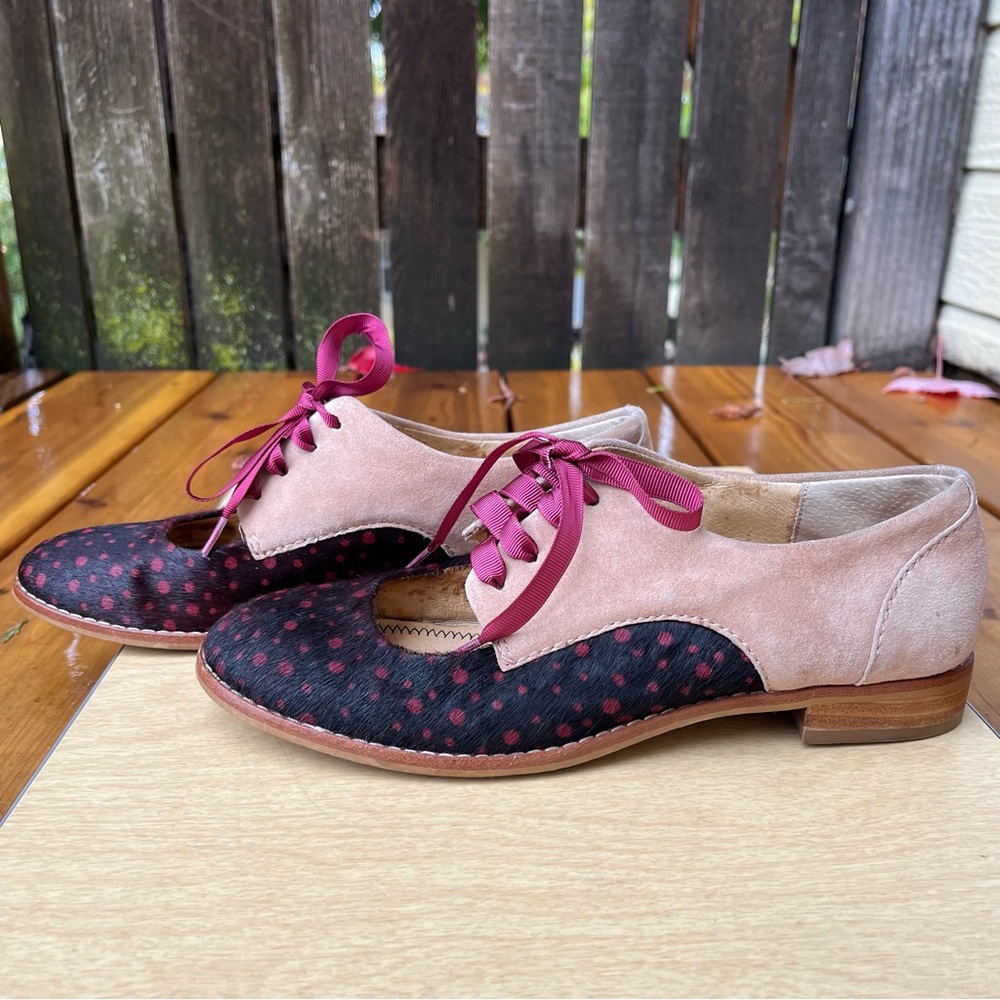 Pilcro and the Letterpress Olivia Leather Cutout Oxford Shoes Sz 7M - Picture 2 of 16